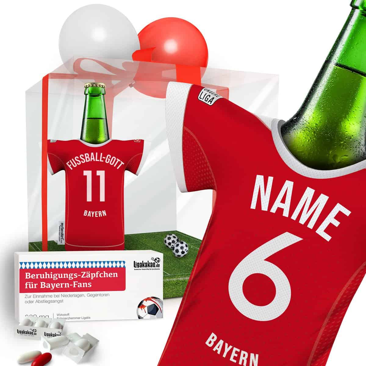 Beruhigungs-Zäpfchen® für Bayern-Fans | Lakritz-Zäpfchen für Bayern-Fans zur Einnahme bei Niederlagen, Gegentoren & Abstiegsangst | Mehr verrückte Männer Geschenk Fanartikel über „Farbe“