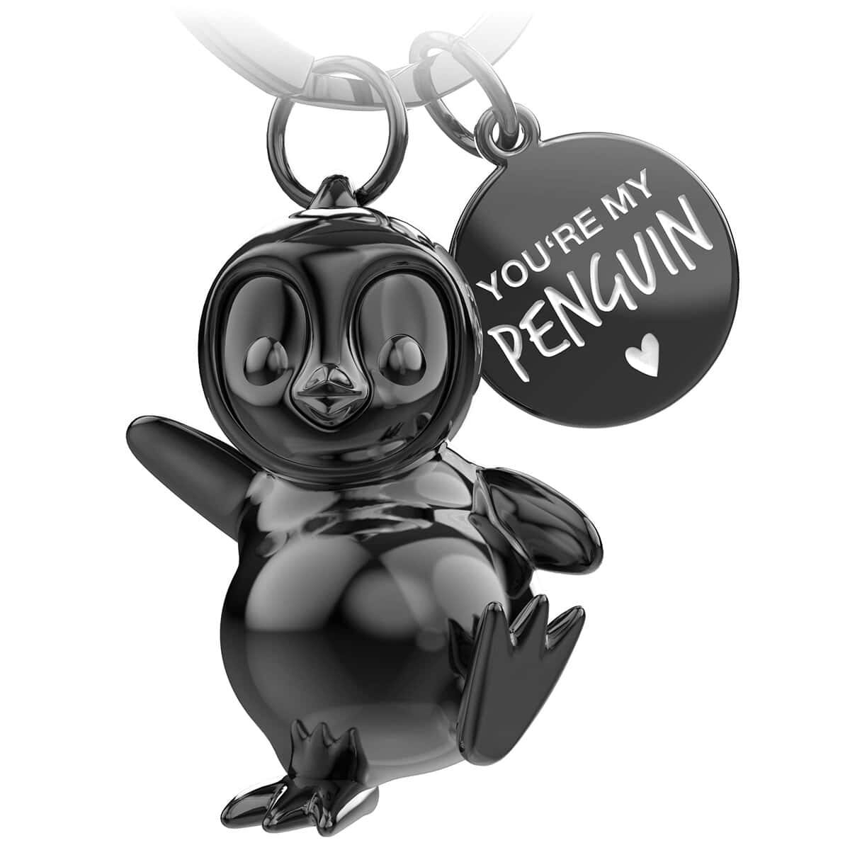 FABACH Pinguin Schlüsselanhänger Breezy - Pinguin Glücksbringer Geschenke Freundin oder Freund - Partner Geschenk Liebe Schlüsselanhänger zu Geburtstag, Jahrestag - Gravur You're my penguin