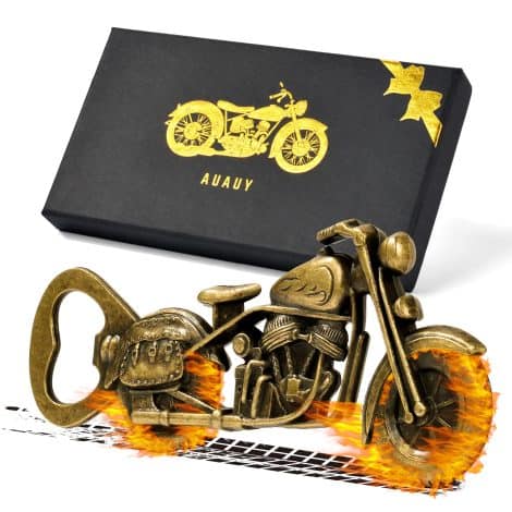 Motorrad Flaschenöffner mit Vintage-Stil, lustiges Bieröffner-Geschenk für Männer mit Geschenkbox zum Vatertag.