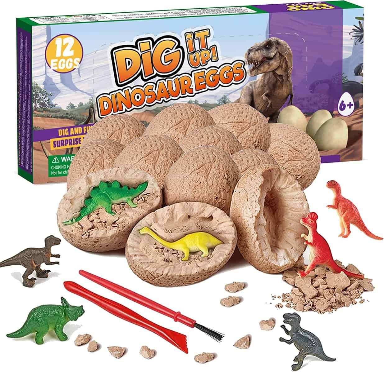 Trasdeo Dino Ausgrabungsset für Kinder, Dino Ei Dinosaurier Spielzeug ab 4 5 6 7 8 9 Jahre Junge Dino Spielzeug Geschenk Junge 4 5 6 7 8 9 Jahre Kinderspielzeug Kinder Ostern Geschenke Kinder