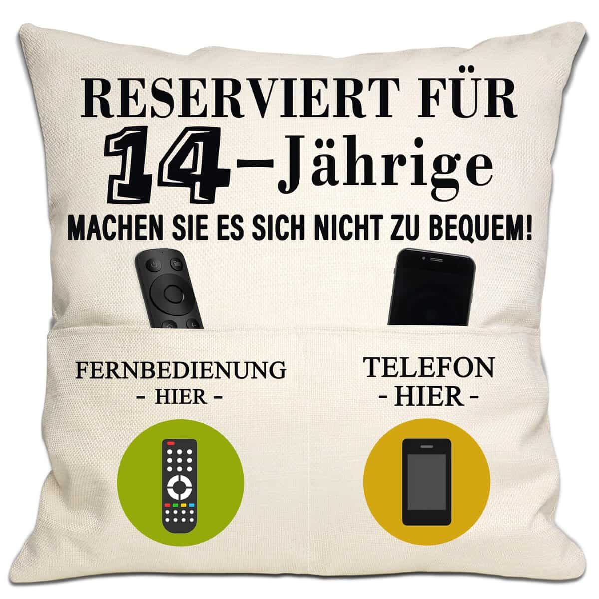 14. Geburtstag Geschenk Tasche Kissenbezug für 14 Jahre alt Mädchen Jungen 14. Geburtstag Kissenbezug für Tochter Sohn Schwester Bruder Freunde 14 Jahre Geschenk(14. Geburtstag)