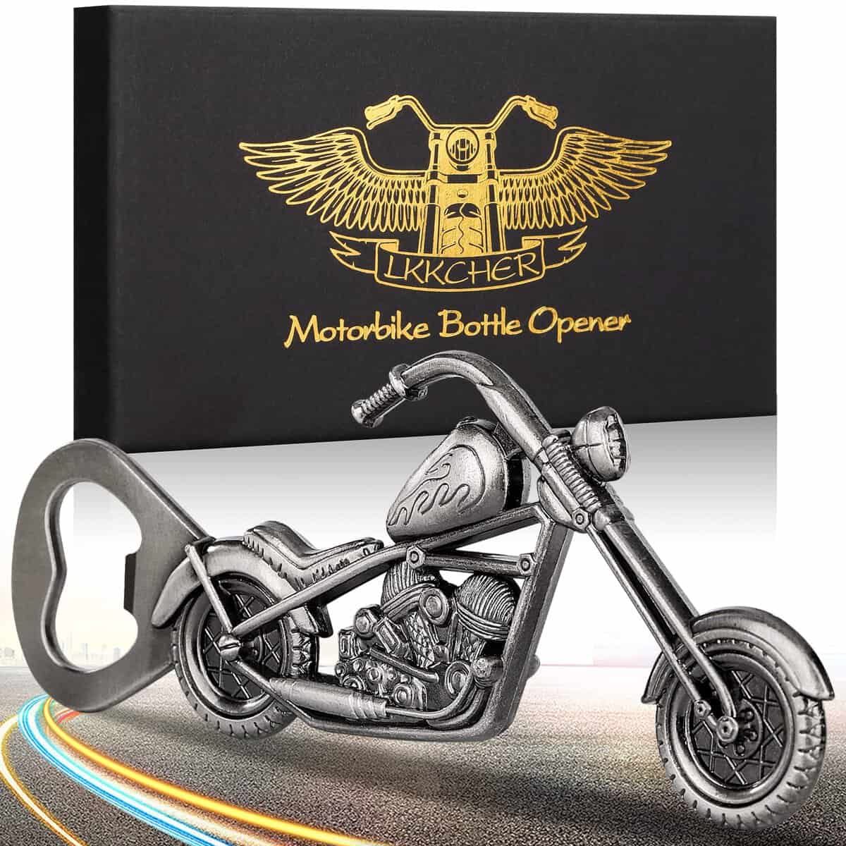 LKKCHER Motorrad Flaschenöffner, Motorrad Geschenke für Männer, Bier Geschenke für Männer, Weihnachtengeschenke Geburtstagsgeschenke Vatertagsgeschenke für Männer, Ihn, Freund, Vater, Ehemann, Papa