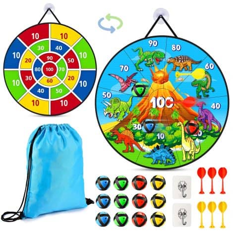 Corrit 71cm Dartscheibe mit Klett, inklusive Bällen, Pfeilen, Haken und wasserdichter Aufbewahrungstasche – Spielzeug & Geschenk für jung und alt.