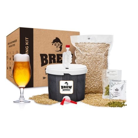 Brauaffe® Bierbrauset Helles | Grundausstattung 5 Liter Bier | 6,4% Vol. | Bierbrau-Set | Männertücher | Biertücher für Männer | Männer-Weihnachtsgeschenke | Geschenke für Papi