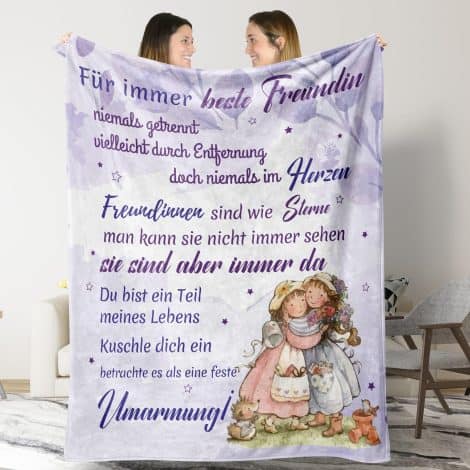 KAAYEE Kuscheldecke für die beste Freundin, flauschige Decke als Geburtstagsgeschenk, 130x150cm (Freundin).