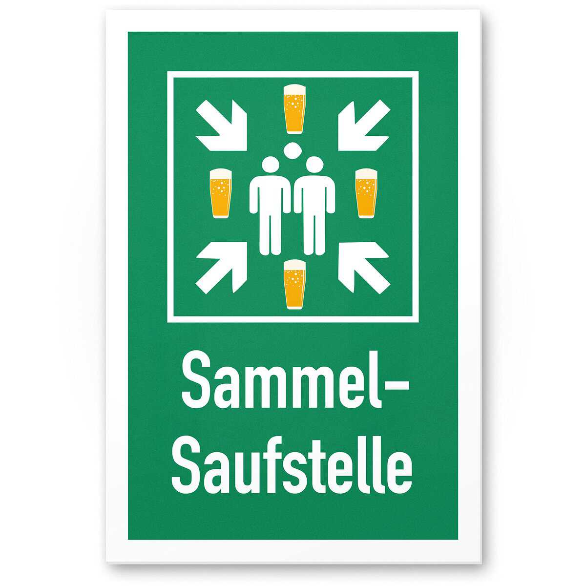 DankeDir! Sammel Saufstelle - Kunststoff Schild 20 x 30 cm - Geschenk Alkohol Photo Booth JGA Requiste Party - Geburtstagsgeschenk lustiger Spruch Partydeko Geburtstagsdeko Geschenkidee