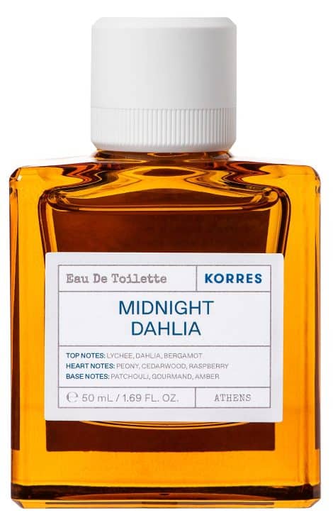 KORRES MIDNIGHT DAHLIA Eau de Toilette, 50ml, vegan, orientalisch-blumiger Duft mit Zedernholz & Pfingstrosen.