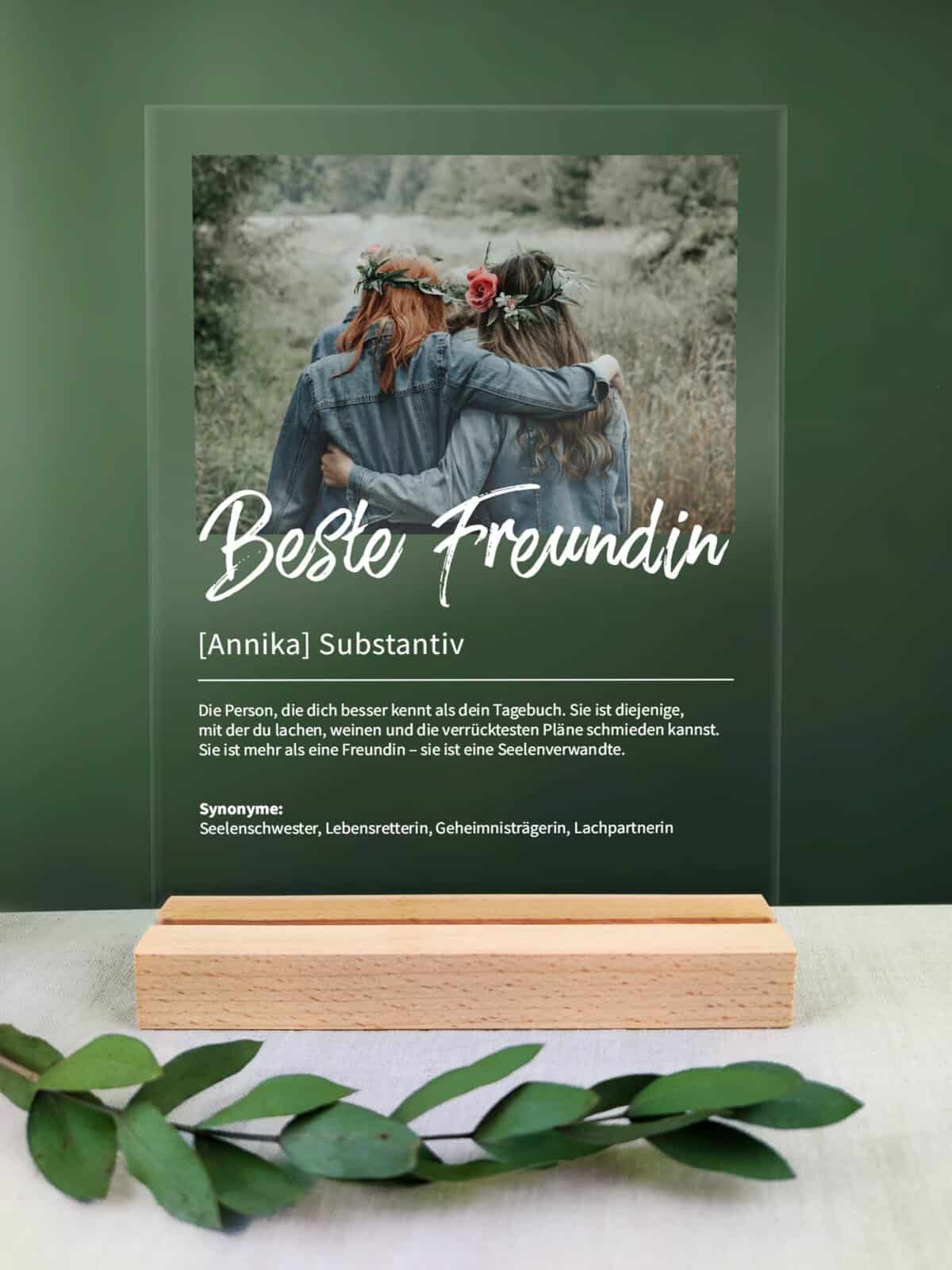 Beste Freundin Geschenk personalisiert - Acryl Foto Geschenk: Definition wie im Duden - Beste Freundin Geschenke, Freundin Geschenk, Geschenke Für Freundin, Beste Freundin, Geschenk Freundin