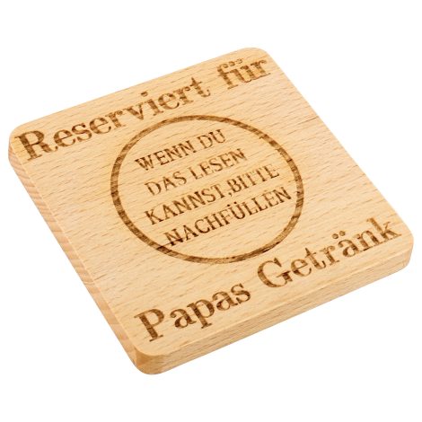 Lustige Holzuntersetzer als Geschenk für Papa zum Geburtstag oder Vatertag bei Shoppawhile.