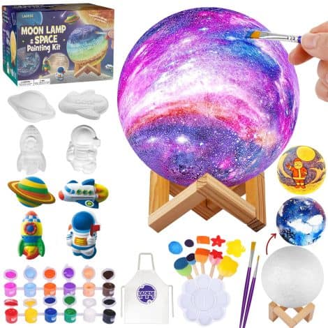 Bastelset für Mädchen 6-12 Jahre, Mond Lampe Malset, Spielzeug als Weihnachtsgeschenk oder zum Geburtstag.