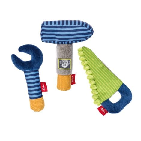 SIGIKID 41676 Greifling Werkzeug Set – Spaß und kühles Babyspielzeug für Mädchen und Jungen seit Geburt, bunt.