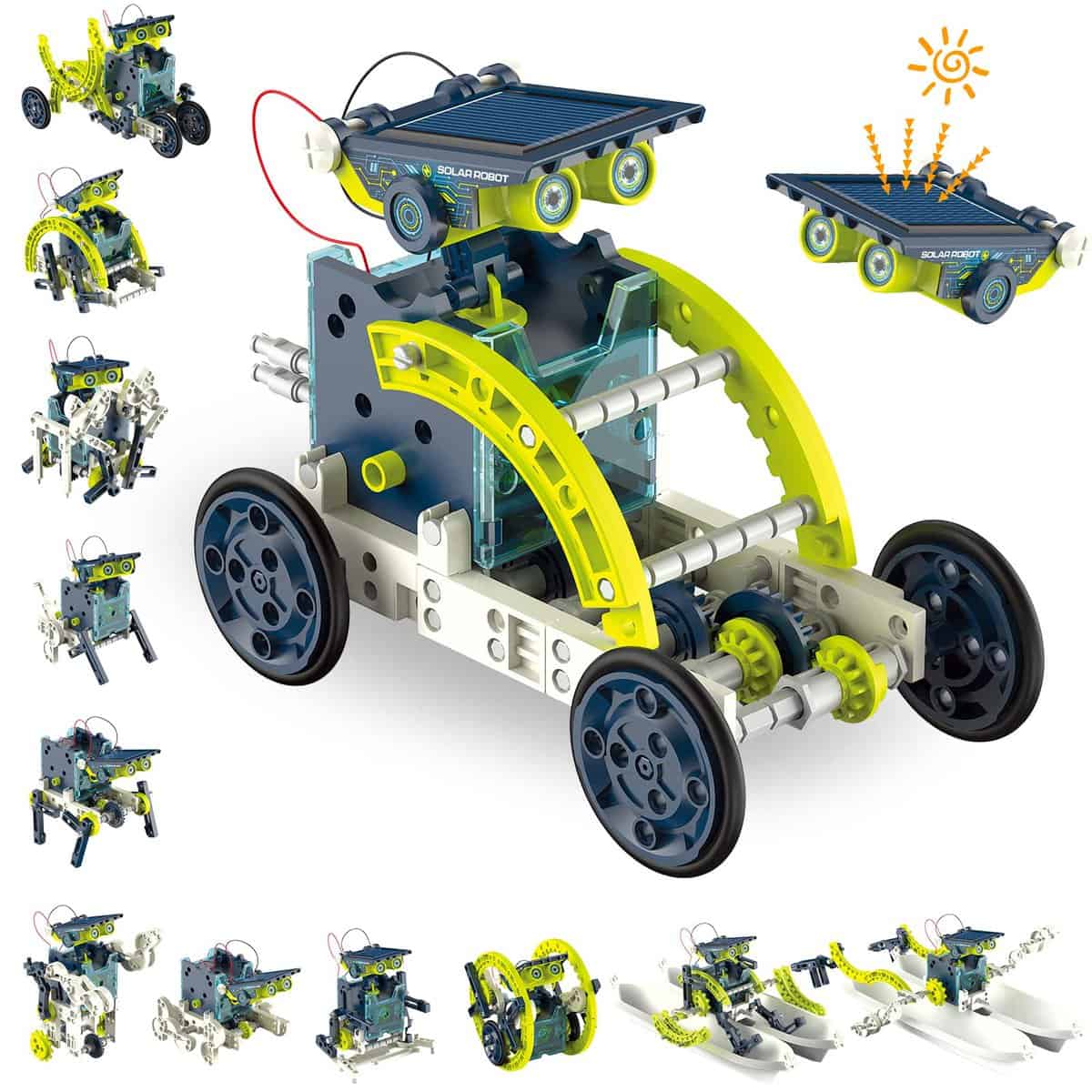 ACELIFE STEM Solar Roboter Kit, 12-in-1 DIY Bauspielzeug Angetrieben durch Solarenergie, Konstruktionsset für Kinder Spielzeug im Alter von 8-12+ Jahren, Jungen und Mädchen, Geschenk für Geburtstag