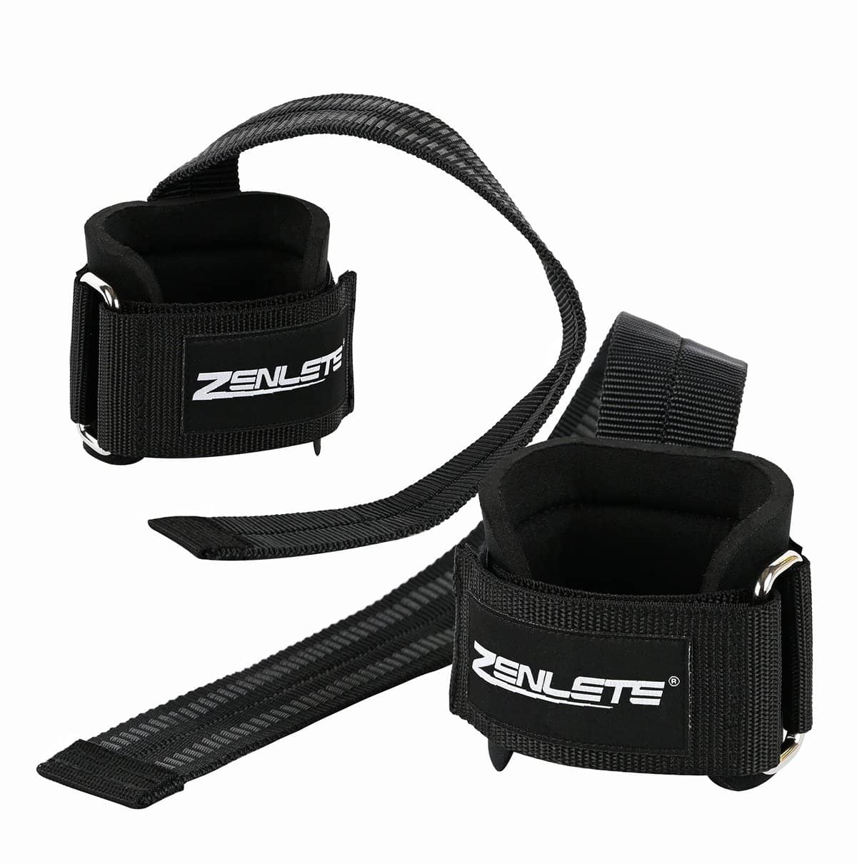 zenlete Profi 2in1 Zughilfen Handgelenk Bandagen Krafttraining, Sport und Fitness - Lifting Straps für Bodybuilding, Gewichtheben und Kraftsport im Gym - Zughilfe für Frauen und Männer