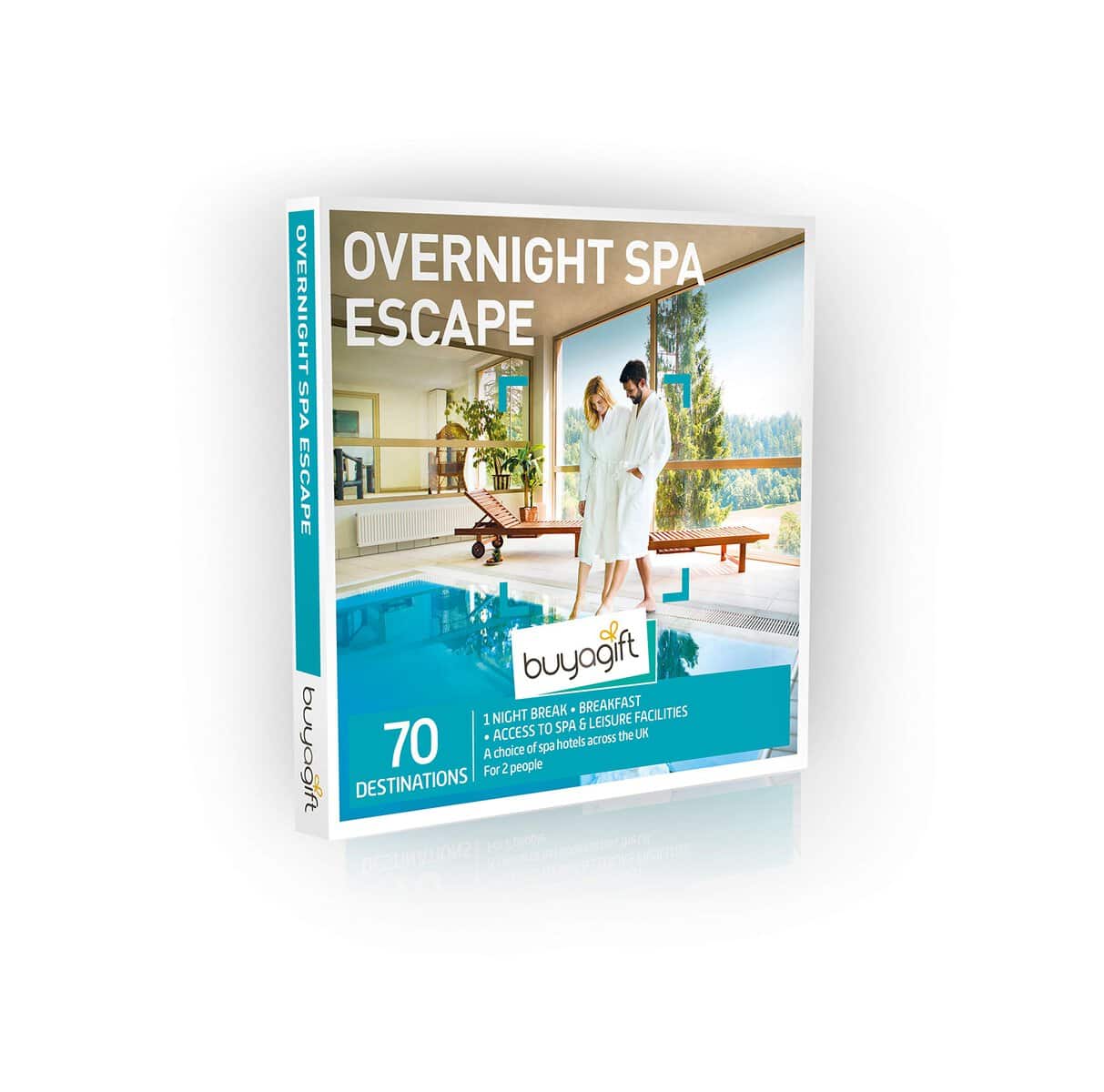 Buyagift Overnight Spa Escape Geschenk-Erlebnis-Box - 70 entspannende Übernachtungspausen für zwei, in verschiedenen britischen Hotels mit Spa und Freizeit