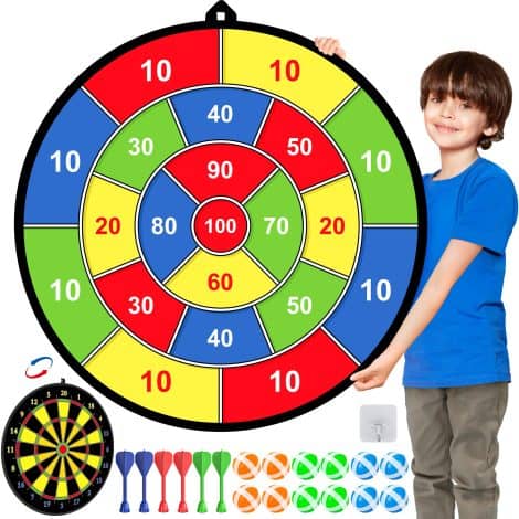 29-Zoll-Dartscheibe für Kinder, inklusive 12 klebrigen Bällen, 6 Darts. Spaßiges Spielzeug für drinnen und draußen, ideal als Geburtstagsgeschenk.