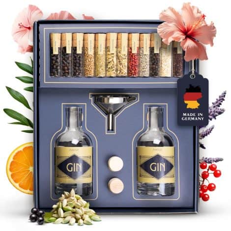 AMARI ® DIY Gin Set – Machen Sie Ihren eigenen Gin zu Hause! Das perfekte Geschenkset mit Botanicals. Probieren Sie es aus!