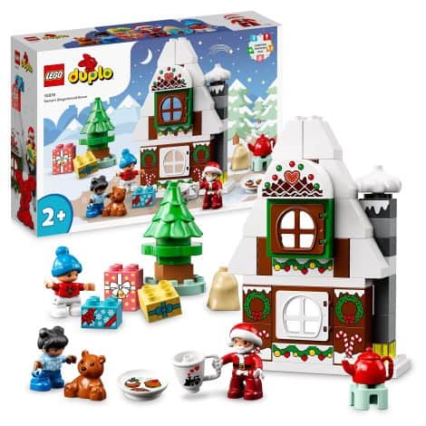 LEGO 10976 DUPLO Weihnachtlich gestaltetes Haus mit Weihnachtsmann, Spielzeug für Kleinkinder ab 2 Jahren, Bausteine, Lernspaß für alle!