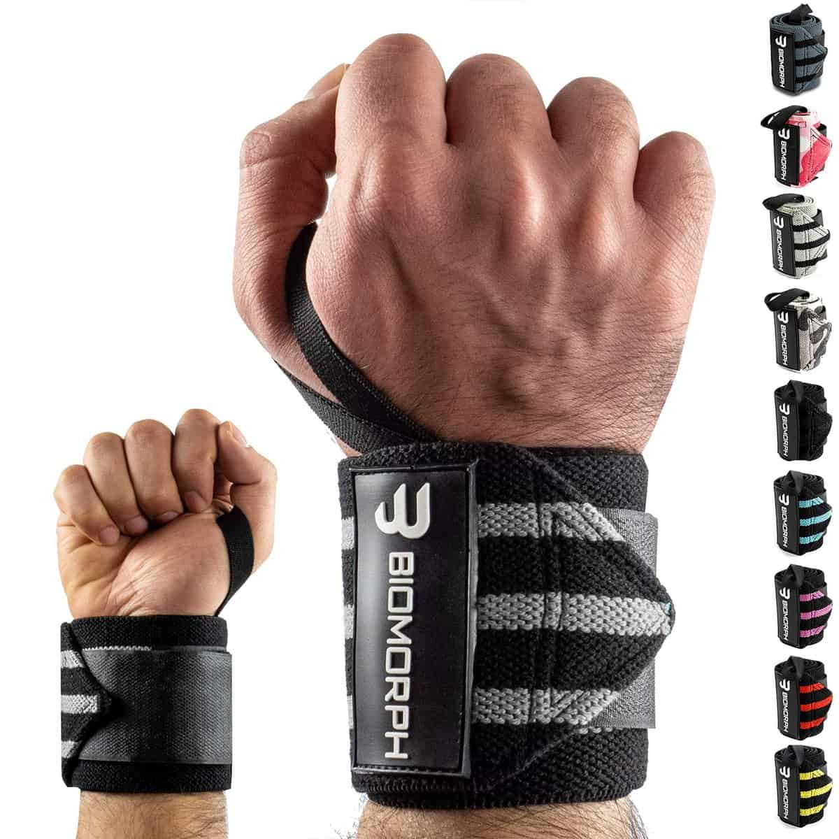 BIOMORPH Profi Handgelenk Bandagen 54cm für Fitness, Bodybuilding, Kraftsport & Crossfit I Wrist Wraps für Frauen & Männer