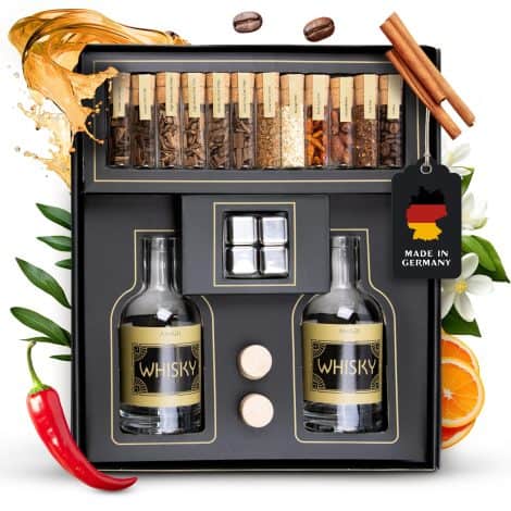 AMARI ® Whisky Set zum Selbermachen – inkl. Zubehör, ideal für Whisky-Fans zu Hause oder als Geschenk. Whiskey Tasting Geschenkbox – Geschenke individuell kreieren!