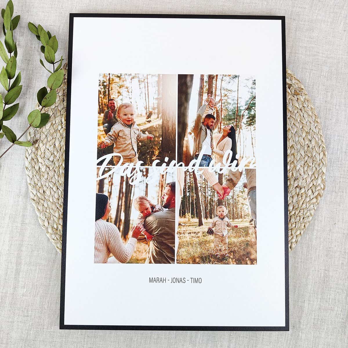 Das Sind Wir Geschenk Holzbild - Foto Geschenk - personalisierbar zum Aufhängen/Hinstellen optional beleuchtet Geschenk Für Frauen, Geschenk Für Männer, Familien Geschenke - personalisierte Geschenke