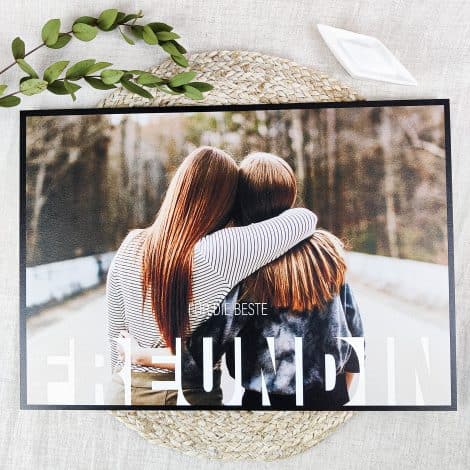 Holzbild – Personalisiertes, beleuchtetes Foto Geschenk für Freundin – Perfekt zum Hinstellen oder Aufhängen – Geburtstagsgeschenk!